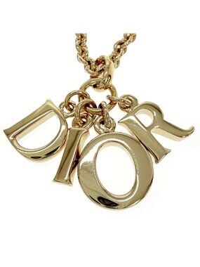 Dior Logo Necklace Gold
